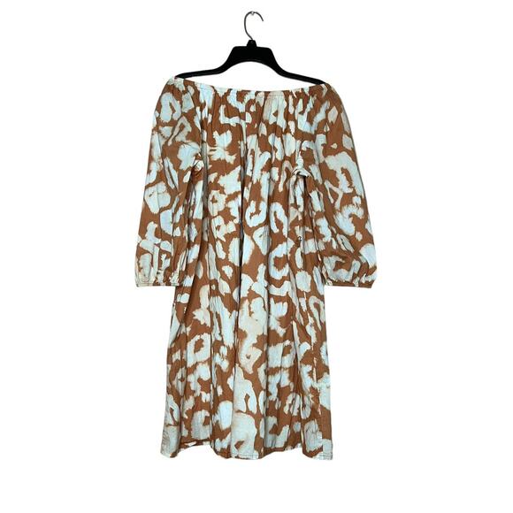 Elizabeth and James Burnt Orange Day Glow Tie Dye casual Dress sz large floral - Picture 2 of 14